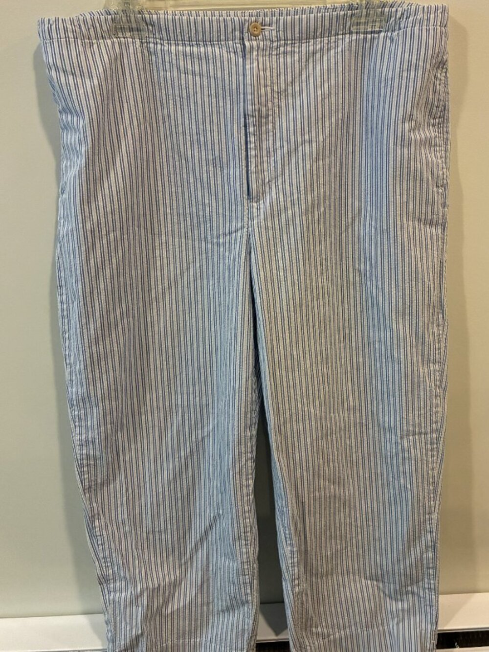 Lands' End Direct Merchants Seersucker Striped Capri Pants